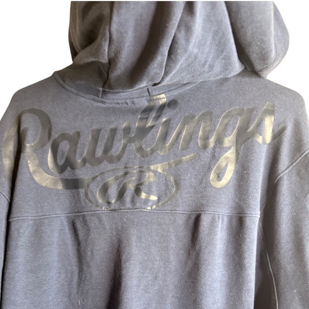 Rawlings Gold Collection Short Sleeve Hoodie Mens XL Navy Blue Baseball